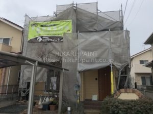 岡山市北区M様邸で屋根＆外壁の塗装スタート！