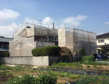 岡山市北区H様邸で、屋根と外壁の塗装工事をします(^-^)