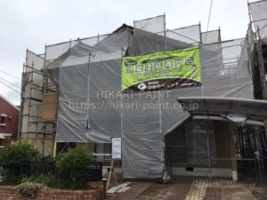 岡山市北区K様邸で、屋根と外壁の塗装工事です!