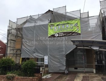 岡山市北区K様邸で、屋根と外壁の塗装工事です!