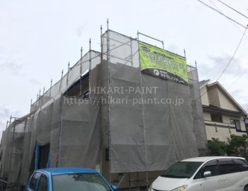 瀬戸内市K様邸 外壁塗装工事開始!