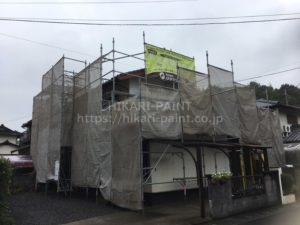 岡山市南区N様邸 屋根・外壁塗装工事始まりました!