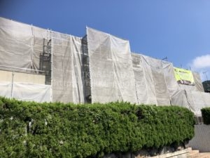 玉野市N様邸で外壁塗装工事開始です!