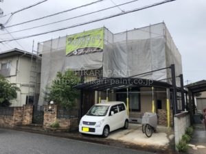 岡山市南区でN様邸の外壁塗装工事します!