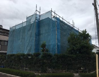 岡山市南区M様邸 外壁塗装工事始まりました!