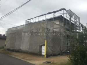 岡山市南区S様邸 外壁塗装工事開始!