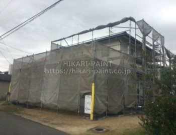 岡山市南区S様邸 外壁塗装工事開始!