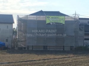 倉敷市船穂町H様邸の外壁を塗っていきます!!