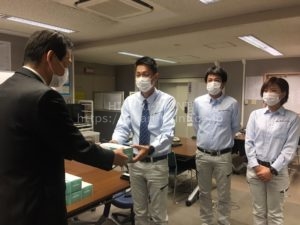 岡山市へマスクを寄贈させていただきました!