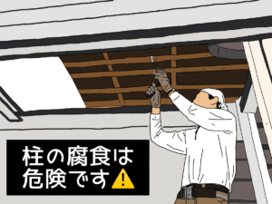 柱の腐食は危険です⚠