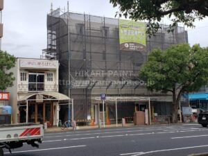 岡山駅西口H様邸 塗装工事始まりました😄