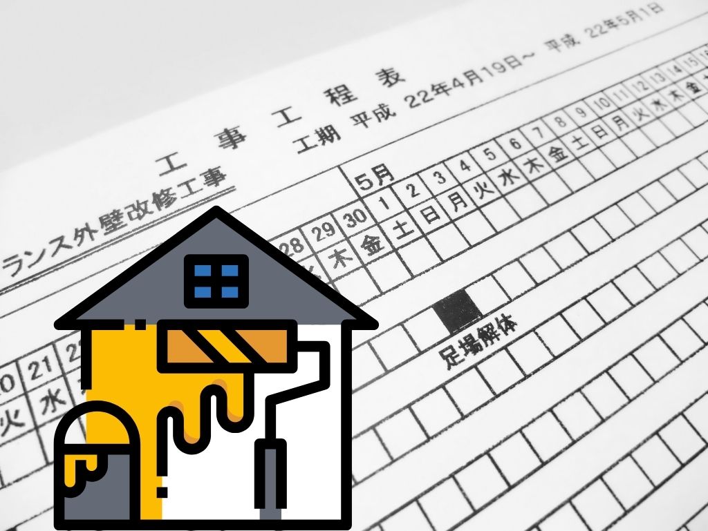 岡山市北区で実施する外壁塗装工事の「流れ」とは