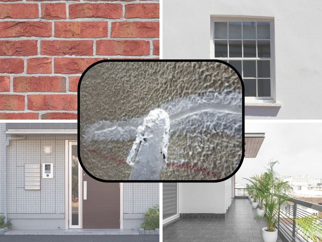 基本的には「伸縮目地＋開口部」をセットで補修範囲として検討