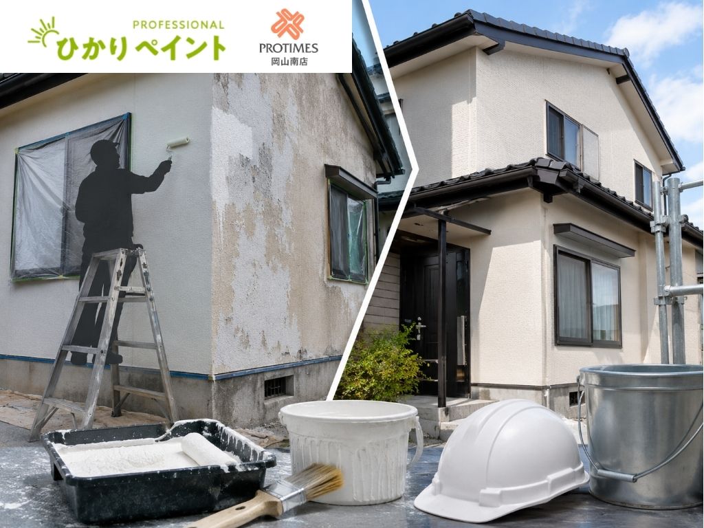 外壁塗装は自分でできる?岡山市でDIY補修してよい症状・プロに任せるべき症状