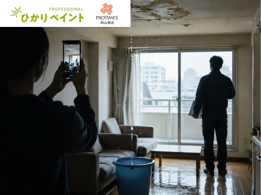 アパートで入居者から雨漏り連絡が来たらどうする?岡山市のオーナー向け初動対応ガイド