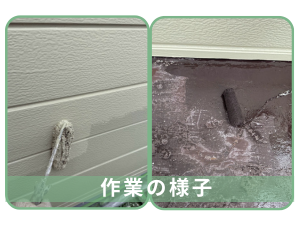 岡山市南区M様邸 外壁・付帯部の塗装作業