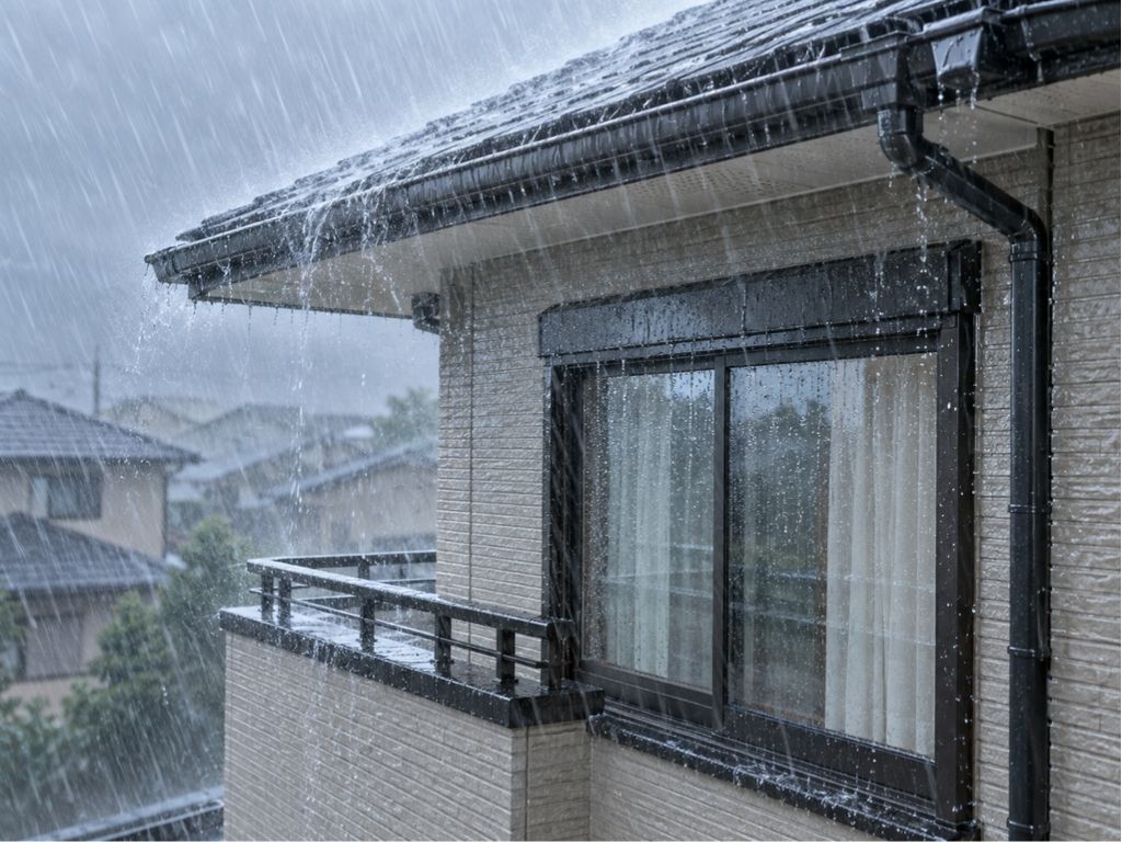 大雨のときだけ雨漏りするのは、普段の雨と何が違うから?