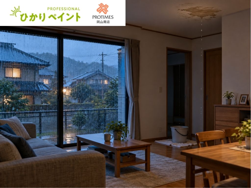 倉敷市で大雨のときだけ雨漏りするのはなぜ?止まった後に確認したいこと